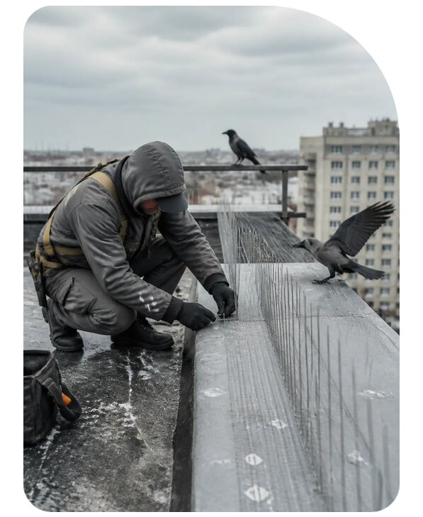 Защита от ворон под ключ в Верхней Пышме по цене от 5130 р. | Сенат-Врх